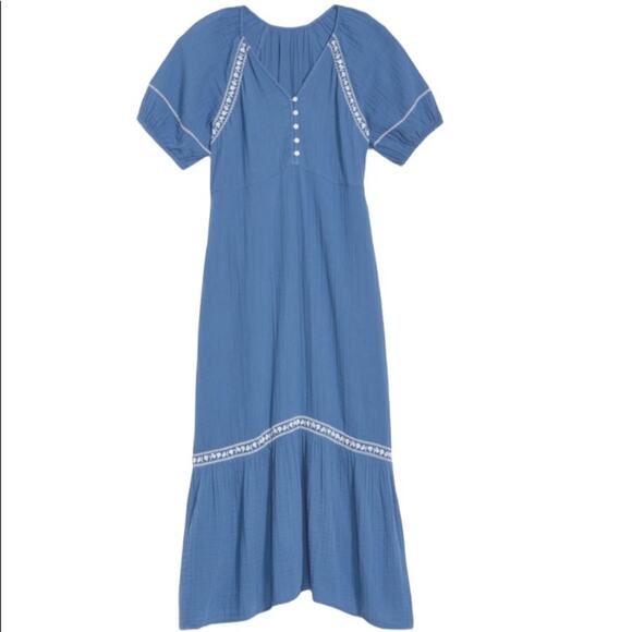 Old Navy rhapsody in blue Crinkle Crepe Maxi Swing Dress - Picture 7 of 12